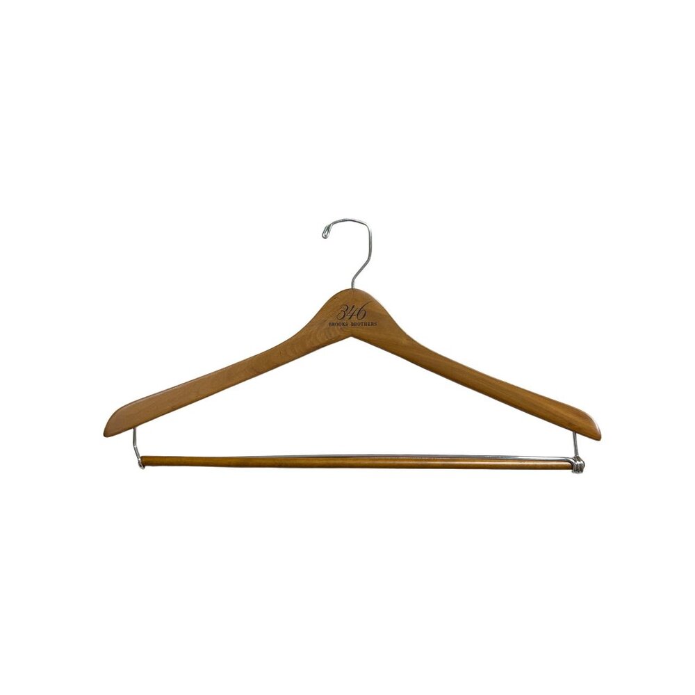 Brooks Brothers 346 Wooden Suit Hanger Pants Trousers 16.75" x 9.75"